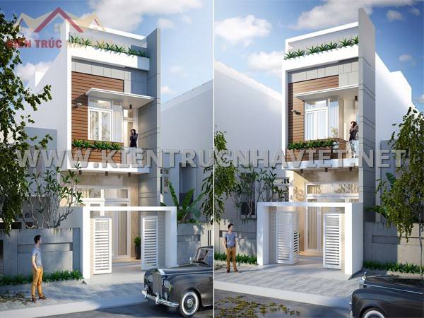 10+ bản vẽ xây nhà 2 mặt tiền 2 tầng đơn giản kiểu hiện đại